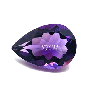 Prix d'usine en gros Haute Qualité 9x14mm Poire Coupe Naturel Brésil Améthyste Quartz IGI Certifié Gemmes Libres À Facettes Par Carat - Product Image 1