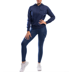 Ensembles de sweats à capuche pour femmes de haute qualité, logo personnalisé tissé, en coton bambou éponge, couleur et taille personnalisables pour l'hiver - Product Image 1