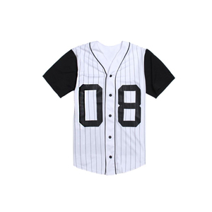 เสื้อเบสบอลพิมพ์ลายดิจิทัลเต็มตัว กระดุมหน้า แขนสั้น ระบายอากาศ แห้งเร็ว รับสกรีนโลโก้ ชุดกีฬาสำหรับผู้ใหญ่ - Product Image 3