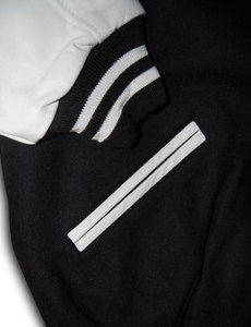 À la mode Laine Polyester Varsity Veste Long Hiver Coupe-Vent avec Capuche Col Logo Personnalisé Broderie Letterman Style" - Product Image 6