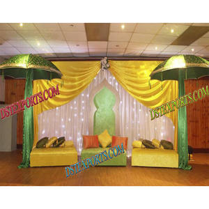 Mehandi musulmán de escenario, conjunto de escenario de boda india, real, musulmán - Product Image 1
