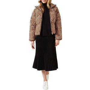 Wholesale Breathable <b>Knitted</b> Cotton Filled Printed Puffer Jackets with Zipper Closure Custom Logo Design <b>for</b> Women - Product Image 3