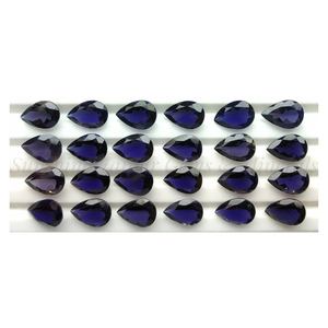 4X6mm Pear Cut <b>Natural</b> IOLITE Wholesale Factory Price High Quality Faceted Loose Gemstone Per Piece <b>NATURAL</b> IOLITE GJEPC - Product Image 1
