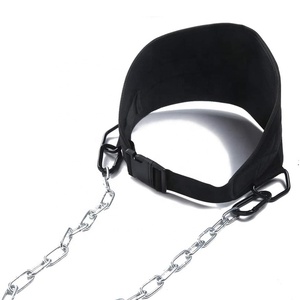 Ceinture en nylon de fitness arrière EVA de 8 pouces personnalisée, vente en gros de ceintures en néoprène à usage intensif, ceinture de traction d'haltérophilie avec chaîne de 36 pouces de long - Product Image 4