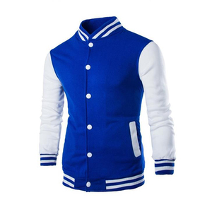 Logo personnalisé Laine Chenille Broderie Baseball Letterman Vestes pour Hommes Vintage Blanc Orange Cuir Manches Stand Mince Hiver - Product Image 5