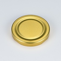 Stoples Madu 63mm Tutup Logam Putar Anti Bocor Food Grade 4-Lug dengan Tombol Pengaman dan Pelapis Lingkaran