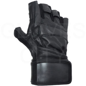 Customizable Half Finger Leather <b>Gym</b> <b>Wrist</b> <b>Wraps</b> and Weightlifting for Adjustable Unisex for Lifting Weights - Product Image 3