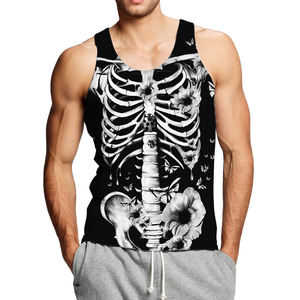 Vêtements sublimés Débardeur sans manches en coton de musculation avec logo Débardeur homme Débardeur homme Sublimation - Product Image 2