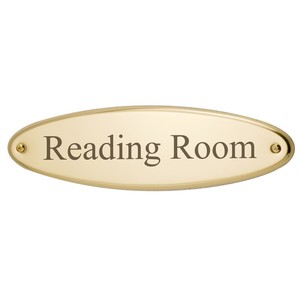 Reading Room Wall Plaque Cast Iron - Product Image 1