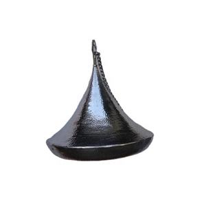 Lampe suspendue industrielle vintage de style nautique abat-jour martelé en métal en forme de cône à deux tons pour la décoration intérieure salon plaqué - Product Image 1