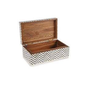 Caja de joyería con incrustaciones de hueso, para almacenamiento de anillo y collar, de lujo moderno en azul, nueva colección, superventas - Product Image 5