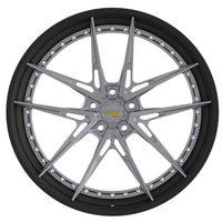 Jantes forgées 2 pièces 5x120/112/130, finition noir satiné populaire, lèvre profonde concave, 19 20 21 22 23 pouces pour voitures de luxe