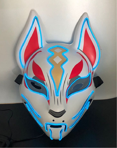 Charme de nuit <span class=keywords><strong>Firefox</strong></span> masque lumineux, masque LED effrayant Cosplay masque de fête éclairage décoratif - Product Image 2