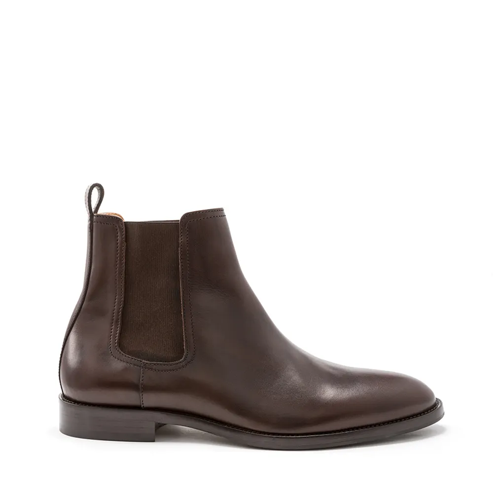 Italian handmade genuine calf leather chelsea boot for men