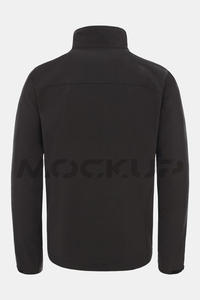 Veste softshell d'hiver pour homme, coupe-vent de haute qualité avec col montant, design personnalisé, respirante et écologique pour homme et femme - Product Image 4