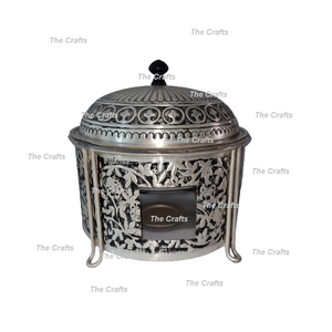 Plato de frotamiento para servir de Color plateado de aluminio, tamaño y forma personalizados, calentador de alimentos, plato de frotamiento para uso en bodas - Product Image 1