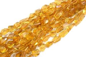 <b>Top</b> Quality 7" Long Natural Citrine Gemstone Faceted Nuggets Beads for Jewelry Bracelet Necklace November Birthstone - Product Image 3