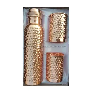 Pure Copper Water Bottle for Drinking Water Copper Bottle Copper Water Bottle With Hammered Finished For Health Benefits