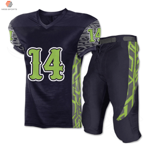 Ensemble d'uniformes de football américain sublimés sur mesure, vêtements de sport en polyester, logo imprimé, kit de maillot d'équipe - Product Image 4