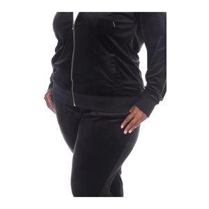 Chándal de terciopelo transpirable para mujer, superventas de 2022, marca privada de talla grande, de dos piezas sudadera con cremallera, chándal de terciopelo para - Product Image 5