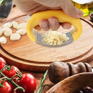 OEM cocina Gadget Rocker ajo trituradora <span class=keywords><strong>exprimidor</strong></span> 18/8 Acero inoxidable ajo prensa con mango - Product Image 6