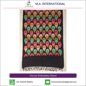 ความต้องการขนาดใหญ่ Viscose เย็บปักถักร้อยผ้าคลุมไหล่อย่างน้อยราคา - Product Image 2