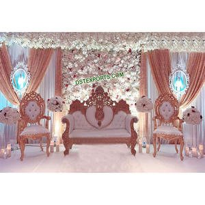 Ensemble de canapé maharajia en bois sculpté, meubles de Designer, nouveau modèle moderne pour mariage, livraison gratuite - Product Image 1