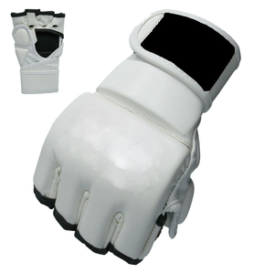 Custom Made MMA Half Finger Boxing Gloves Training and Fighting the High Quality PU and Cowhide Leather Gloves - Product Image 3
