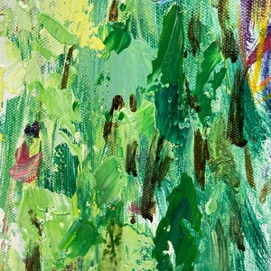 Handmade Modern Abstract Oil <strong>Painting</strong> of Animal <strong>Peacock</strong> on Canvas Home Decor Art - Product Image 4