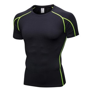Camiseta deportiva de compresión para hombre, Tops de manga corta, medias de secado rápido, camisas de compresión para atletas y moldeadores de cuerpo informales - Product Image 4
