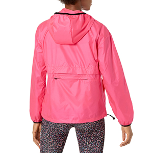 2025 nueva chaqueta cortavientos rosa de moda para mujer con diseño personalizado y logotipo de marca de ropa - Product Image 6