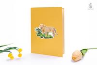 Cartes de vœux pop-up en gros, artisanat vietnamien, thème animalier, style amour, souvenir en papier, prix abordable, Kiricard 15x20