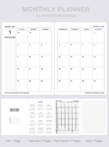 <span class=keywords><strong>Agenda</strong></span> mensual con cubierta suave, cuaderno de cuero Pu, diario, planificador personalizado, en Stock, <span class=keywords><strong>2022</strong></span> - Product Image 5