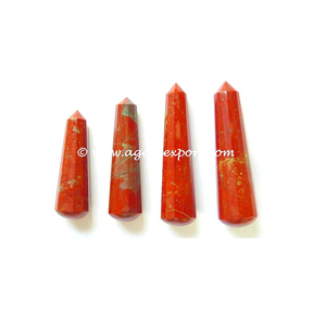 Gema de jaspe rojo, 16 varitas de masaje facetadas - Product Image 2