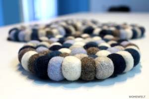 High Quality Handmade Wool Felt Ball <b>Trivet</b> - Product Image 2
