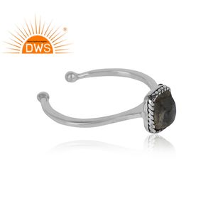 Bague vintage en argent Sterling 925 pour filles, anneau, vente en gros, bijoux en pierre précieuse, Labradorite, vente en gros - Product Image 2