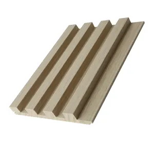 Рифленая деревянная пластиковая композитная стеновая панель MDF для коммерческой наружной облицовки