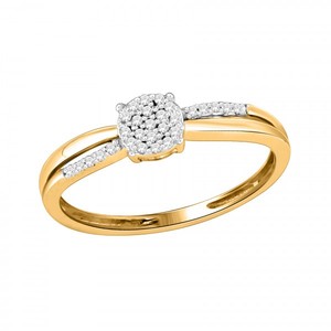 Anillo de Compromiso Clásico con Diamantes Naturales de 0.50TCW, Oro Amarillo de 14K, Color G-H, Claridad I, para Mujeres y Niñas - Product Image 1