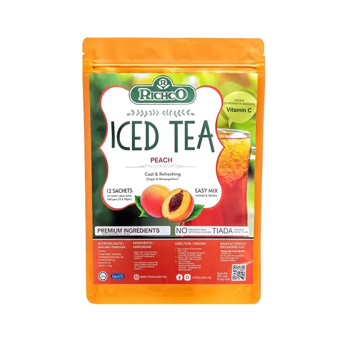 Anında şeftali tozu çay ferahlatıcı doğal lezzet çay anında sağlık buz meyve çayı hiçbir koruyucu
