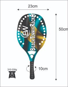 Raquettes de beach tennis personnalisées 100% verre, raquette de paddle/Padel avec poignée en fibre de carbone, poids 320-340g, vos logos, combinaisons de couleurs - Product Image 4