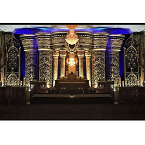 Indo Western มงกุฎแต่งงานชุดเวทีโตรอนโตงานแต่งงาน Stage Decor Top แคนาดางานแต่งงาน Dreamy Stage - Product Image 1