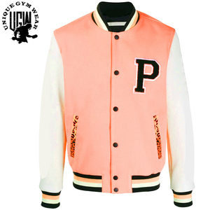 Chaqueta universitaria con cuello levantado personalizada para hombre, Mangas de lana y cuero Melton de invierno, estilo Letterman al por mayor con proceso de revestimiento - Product Image 5