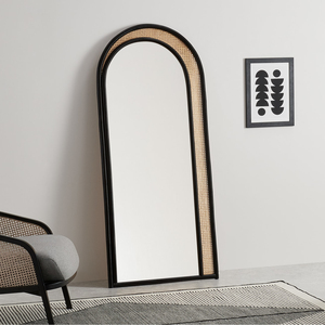 <b>Black</b> <b>Arched</b> <b>Mirror</b> Floor Natural Full Length <b>Mirrors</b> - Product Image 3