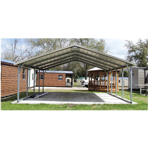 Abri de <span class=keywords><strong>garage</strong></span> 24x12x20, enduit de cadre métallique, portable et pliable, abri pour stationnement de voiture - Product Image 3