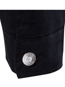 Veste en jean noir pour hommes/veste mode Jean/vestes en jean coton pour hommes avec col rabattu veste en jean noir uni - Product Image 6