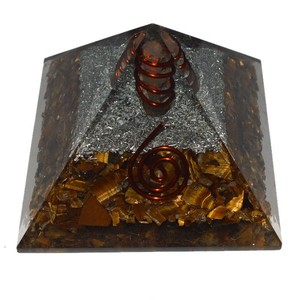 Wholesaler of Orgone Pyramids Tiger Eye With Crystal Point : Orgone Pyramids Tiger Eye With Crystal Point for Sale - Product Image 1