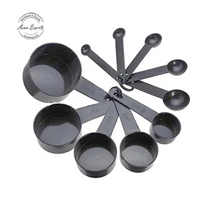 10pcs/set black Nickel stainless steel measuring cups & spoon for kitchen accessories