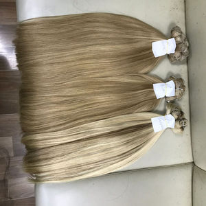 Gran oferta 2023, extensiones humanas, doble trama de pelo liso, pelo de color rubio Piano, pelo de trama macsara - Product Image 1