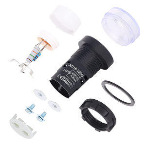 Luz indicadora de panel empotrado de colores LED, lámpara piloto de 22mm, tornillo de plástico, CA/CC, 12V, 24V, 110V, 220V, V - Product Image 4