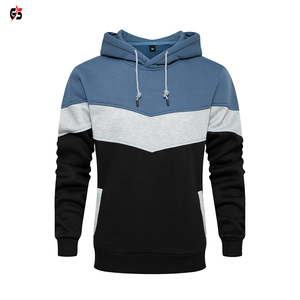 Pull à capuche en polaire 100% coton pour hommes, Top de mode, vêtement quotidien décontracté, design Patchwork multicolore, très tendance, pour la saison d'hiver - Product Image 4